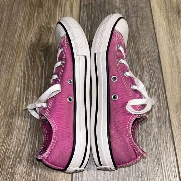 Juniors Youth US Size 1 Converse Double Tongue 652583F Pink Sneaker Shoes - Picture 12 of 13
